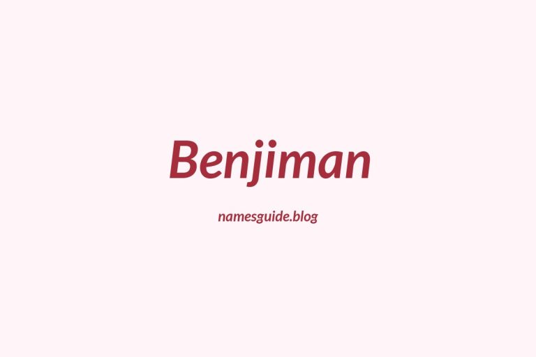 53+ Classic Middle Names for Benjiman