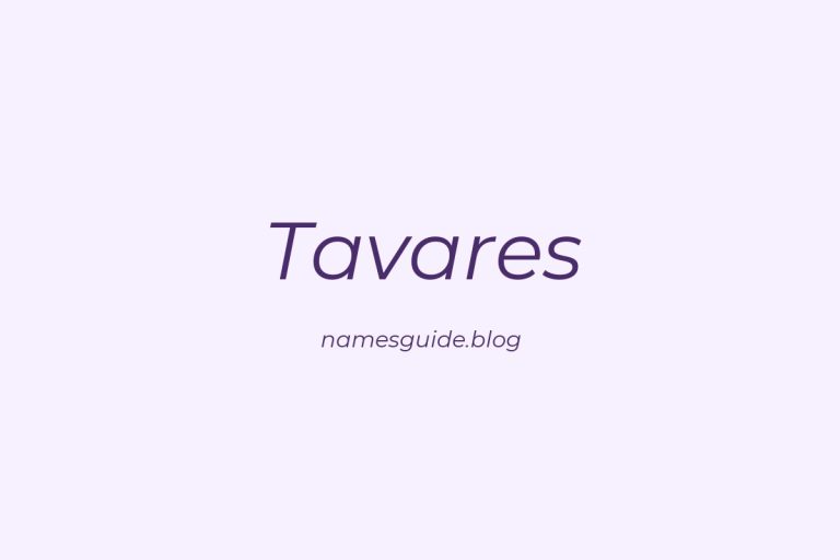 58+ Unique Middle Names for Tavares
