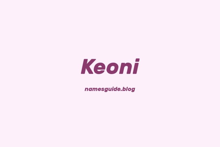 42+ Unique Middle Names for Keoni