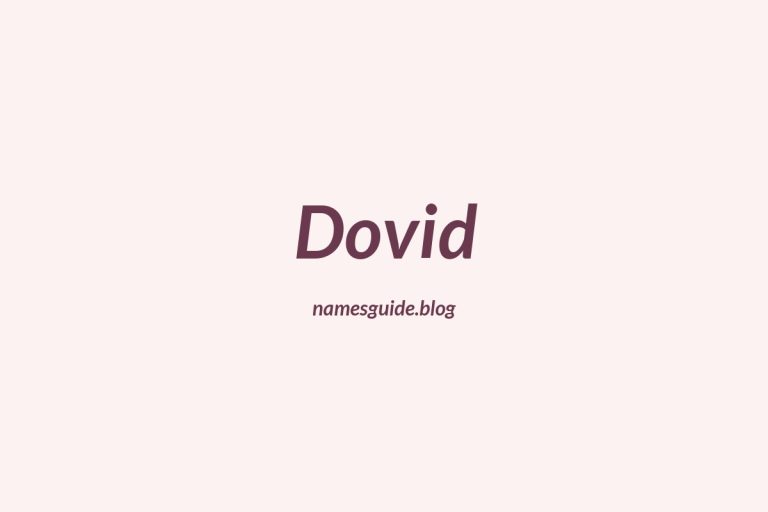 57+ Classic Middle Names for Dovid
