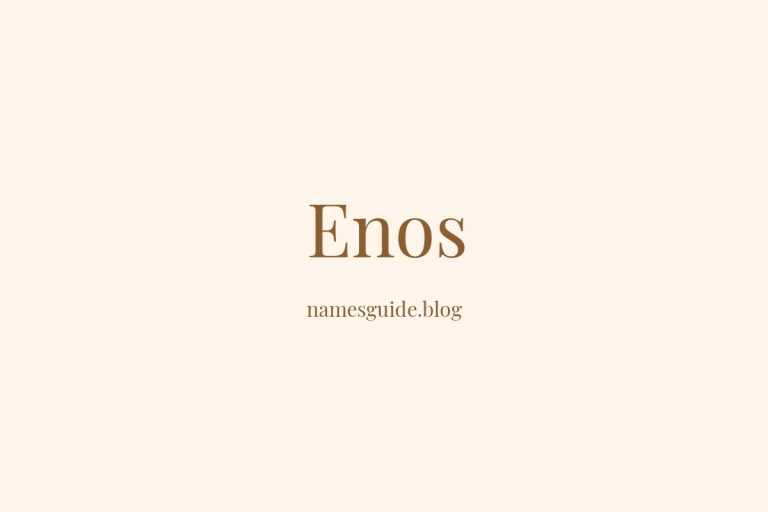52+ Unique Middle Names for Enos