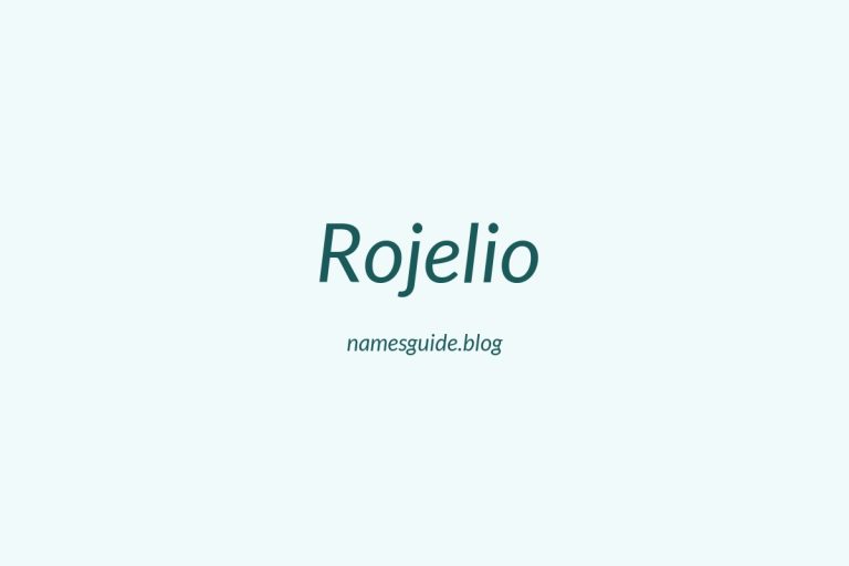 38+ Unique Middle Names for Rojelio