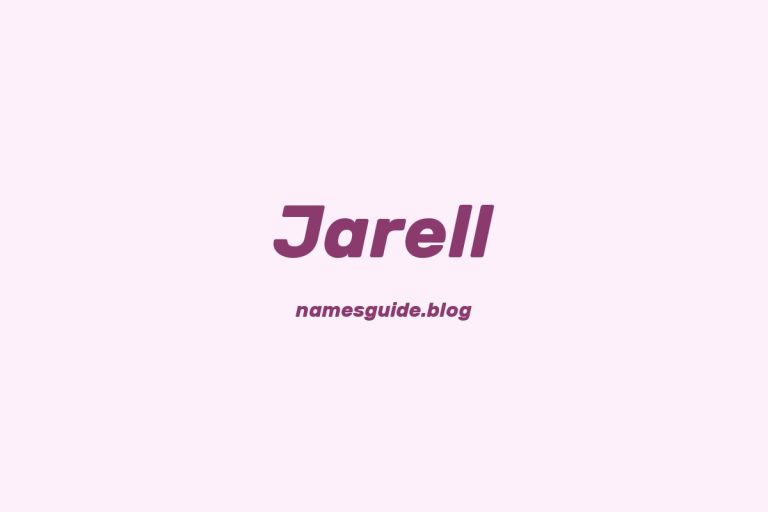 53+ Unique Middle Names for Jarell