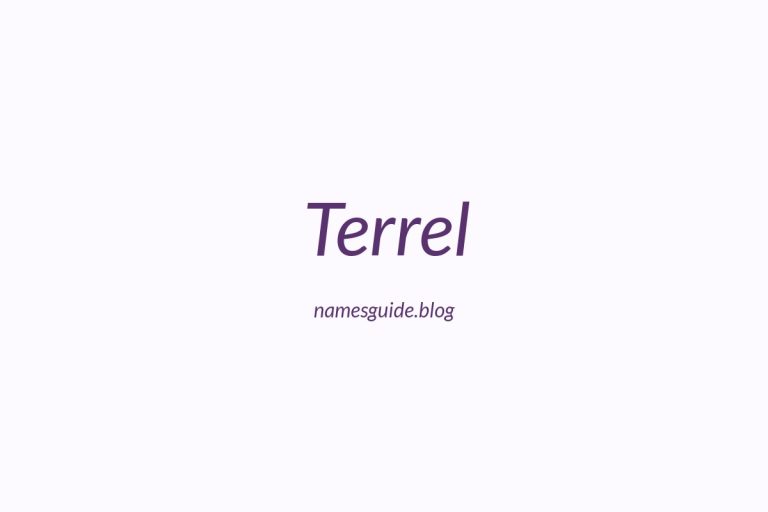 58+ Classic Middle Names for Terrel