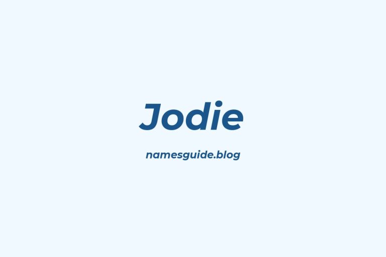 63+ Unique Middle Names for Jodie