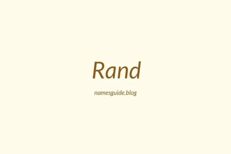 50+ Unique Middle Names for Rand