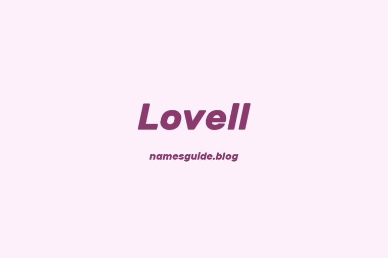 59+ Unique Middle Names for Lovell