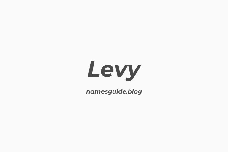 55+ Unique Middle Names for Levy