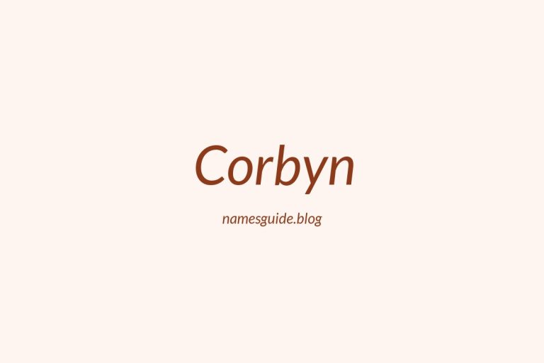 54+ Unique Middle Names for Corbyn