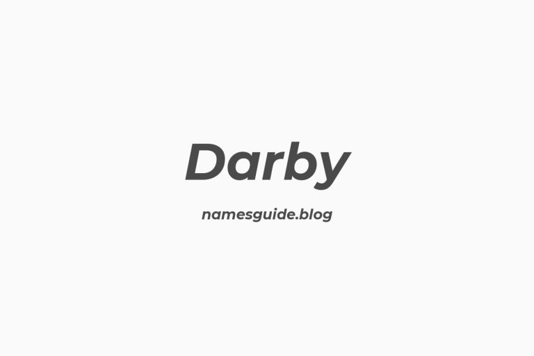 53+ Classic Middle Names for Darby