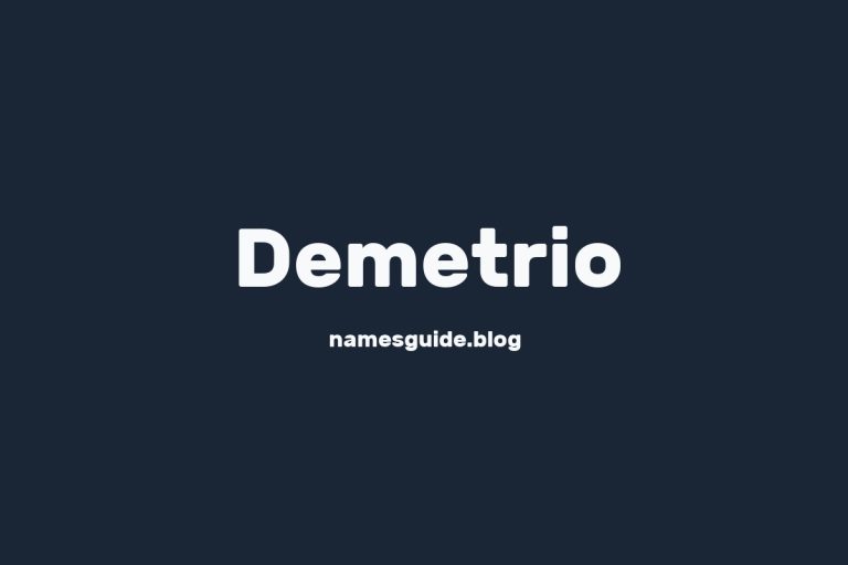 59+ Unique Middle Names for Demetrio