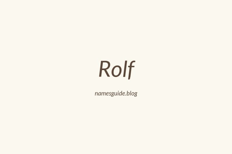 52+ Unique Middle Names for Rolf