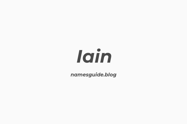 40+ Classic Middle Names for Iain