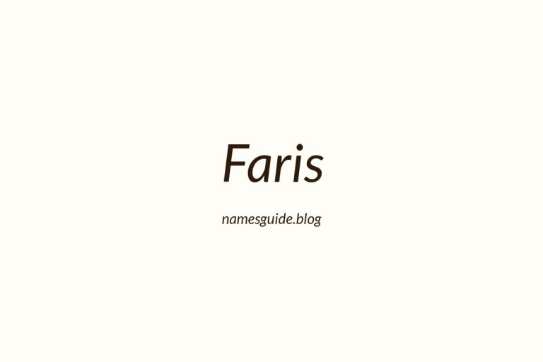 59+ Unique Middle Names for Faris