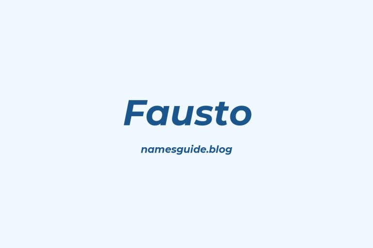 56+ Amazing Middle Names for Fausto