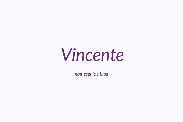 38+ Unique Middle Names for Vincente