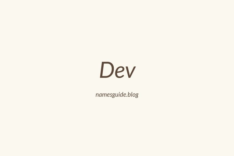 54+ Unique Middle Names for Dev