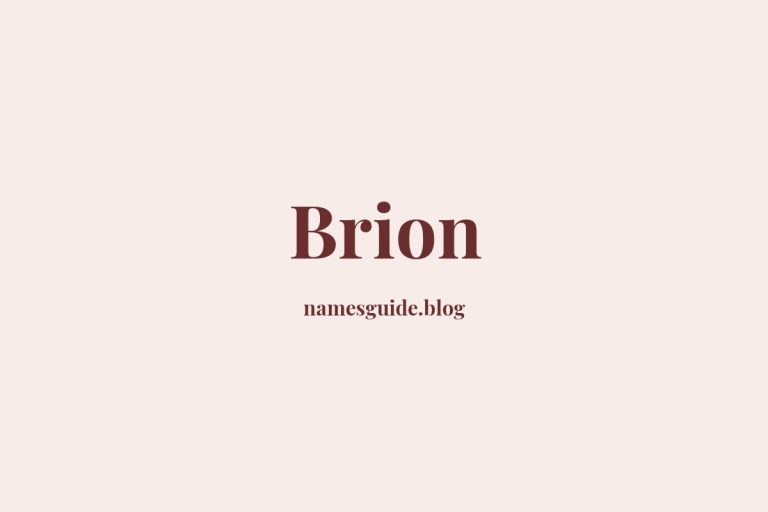 50+ Unique Middle Names for Brion