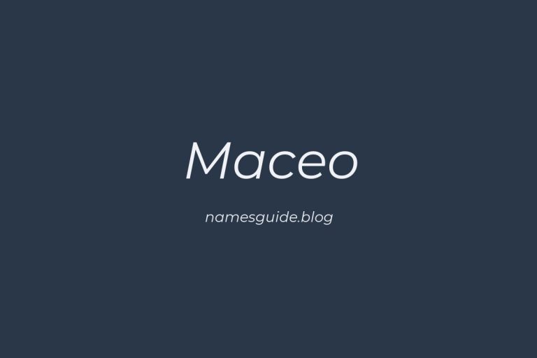 44+ Unique Middle Names for Maceo