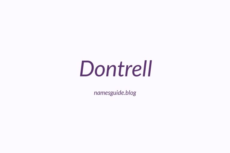 57+ Unique Middle Names for Dontrell