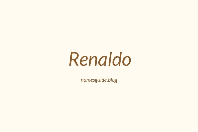 39+ Unique Middle Names for Renaldo