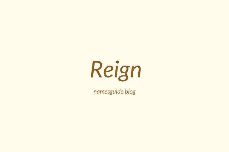 43+ Unique Middle Names for Reign