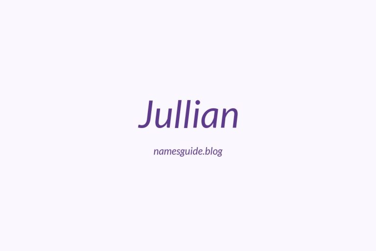 59+ Unique Middle Names for Jullian