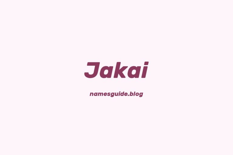 50+ Unique Middle Names for Jakai