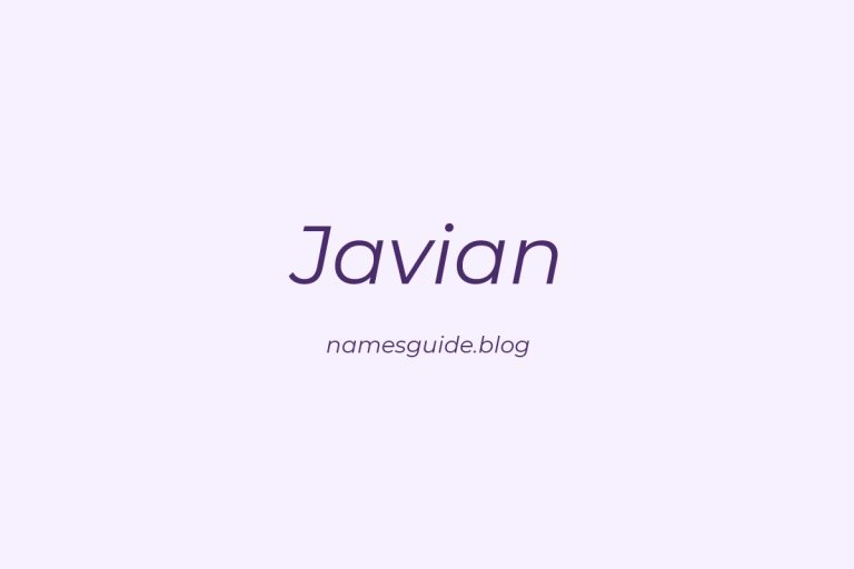 48+ Unique Middle Names for Javian