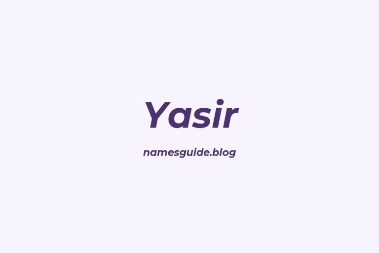 53+ Unique Middle Names for Yasir