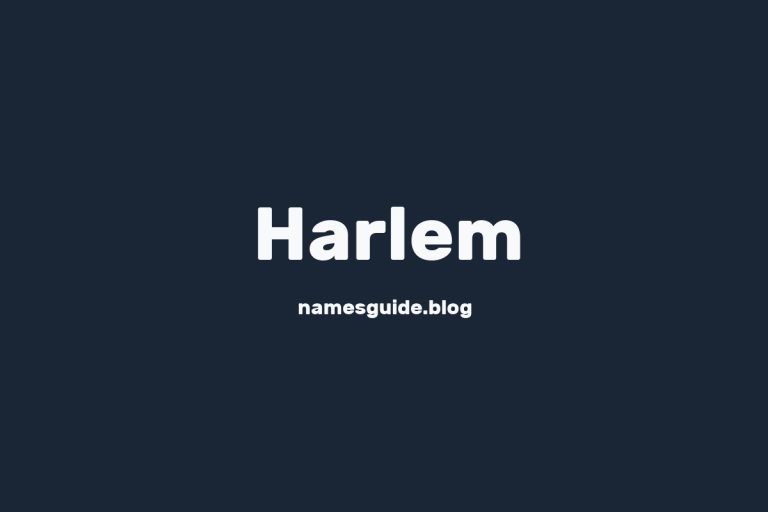 50+ Unique Middle Names for Harlem