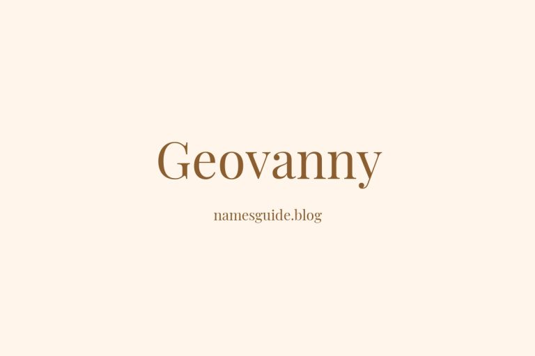 39+ Unique Middle Names for Geovanny