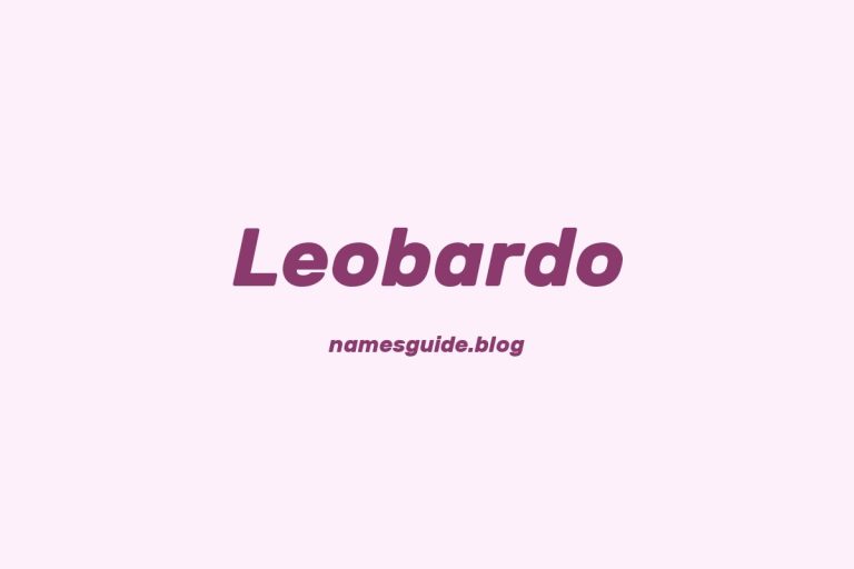 59+ Unique Middle Names for Leobardo