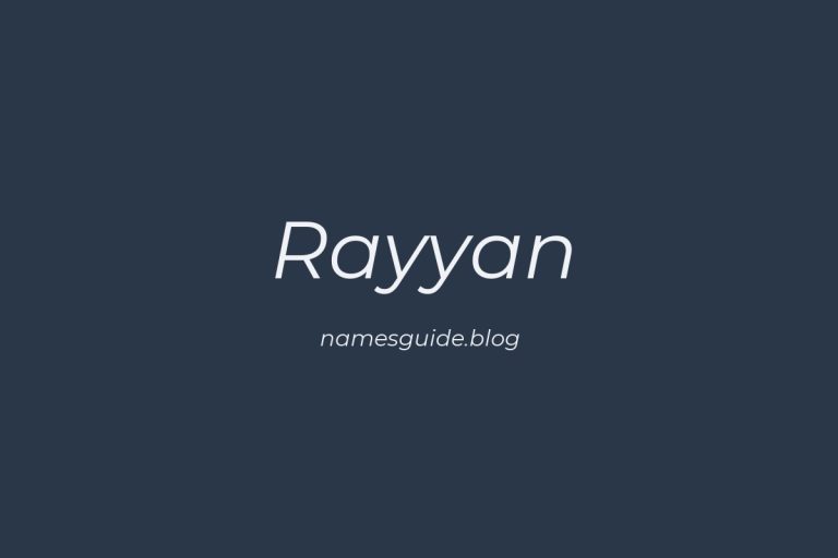 42+ Unique Middle Names for Rayyan