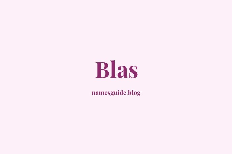 55+ Classic Middle Names for Blas