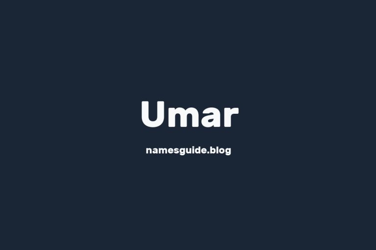 62+ Unique Middle Names for Umar