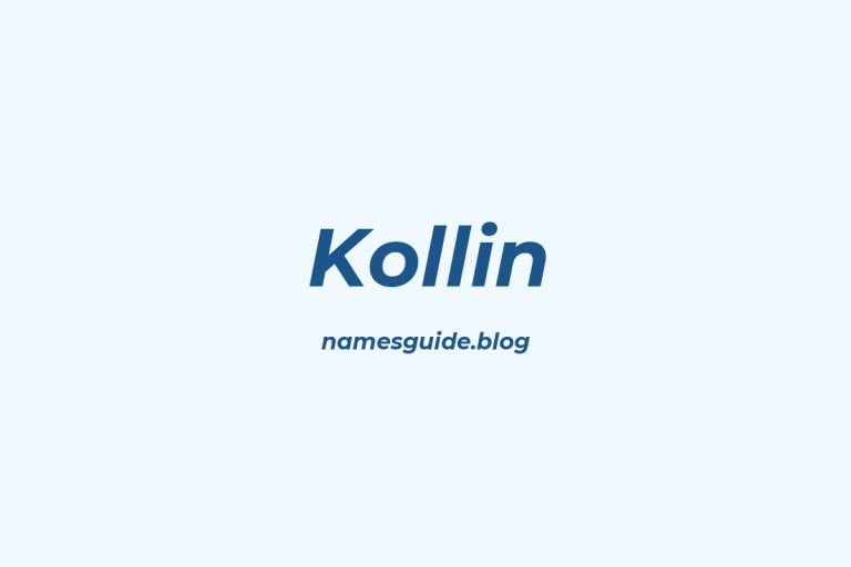 53+ Unique Middle Names for Kollin