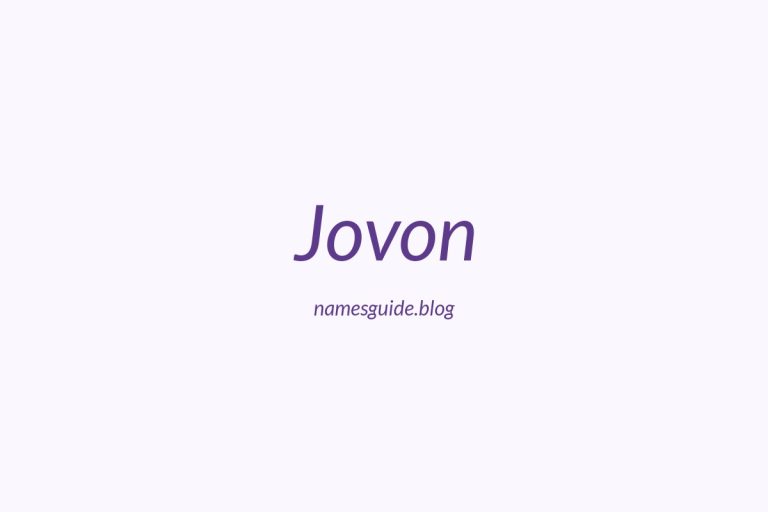39+ Classic Middle Names for Jovon