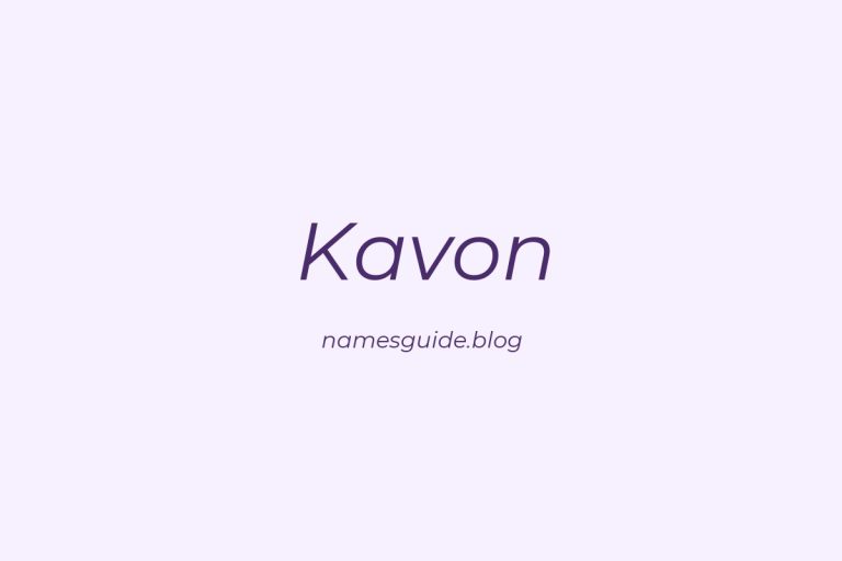 57+ Unique Middle Names for Kavon
