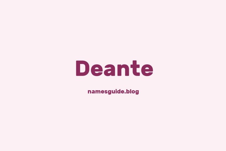 55+ Unique Middle Names for Deante
