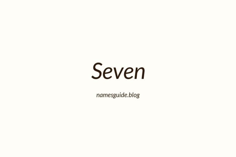 59+ Unique Middle Names for Seven