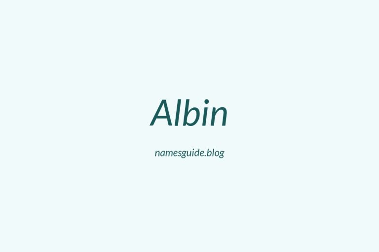 55+ Classic Middle Names for Albin