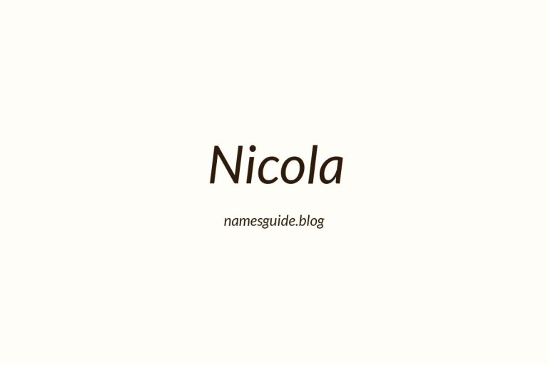 52+ Amazing Middle Names for Nicola