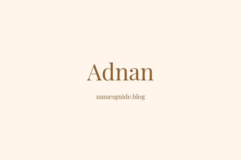 59+ Unique Middle Names for Adnan