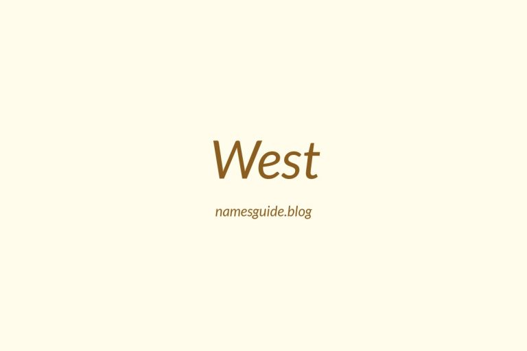 52+ Unique Middle Names for West