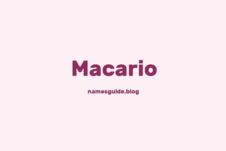 57+ Unique Middle Names for Macario