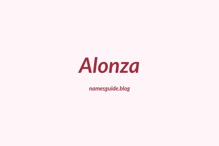 52+ Unique Middle Names for Alonza