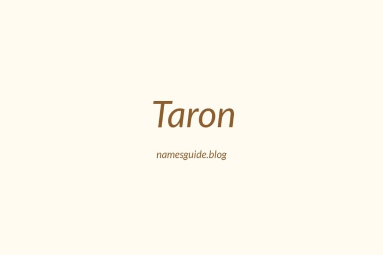 59+ Unique Middle Names for Taron
