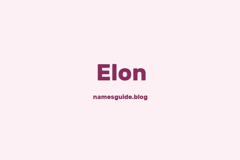 39+ Unique Middle Names for Elon