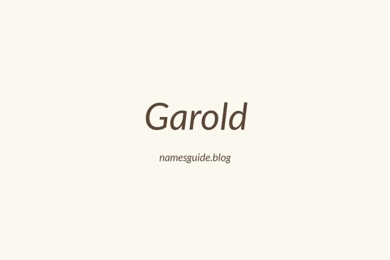 62+ Classic Middle Names for Garold